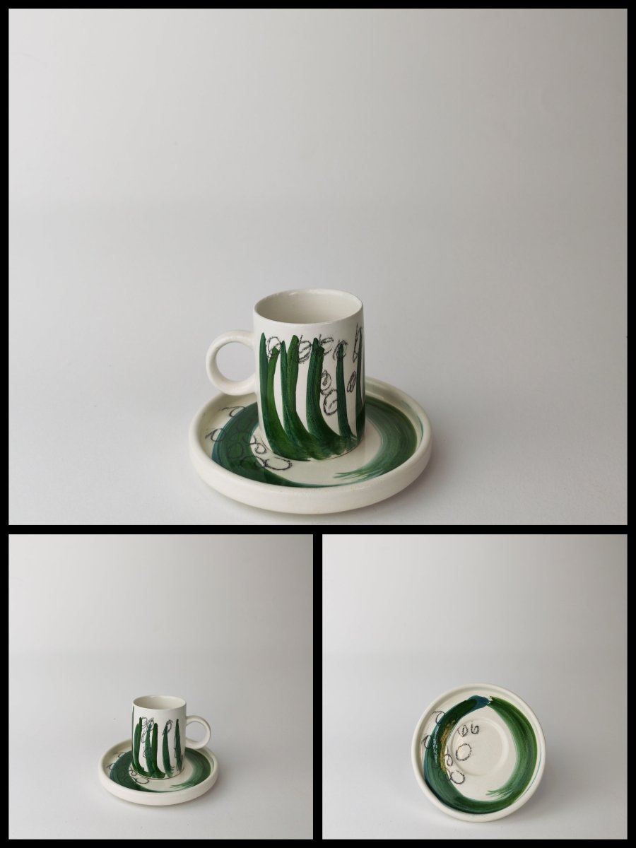 TAZZINA da caffe – CIPRESSO FOGLIE - Mentelocale