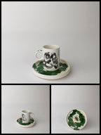 TAZZINA da caffe – FRONDA AGAPANTHUS NERO - Mentelocale