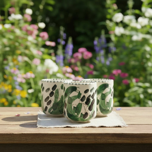 BICCHIERE ACQUA – LEGNO AGAPANTHUS VERDI CIPRESSO COMPLESSI - Mentelocale