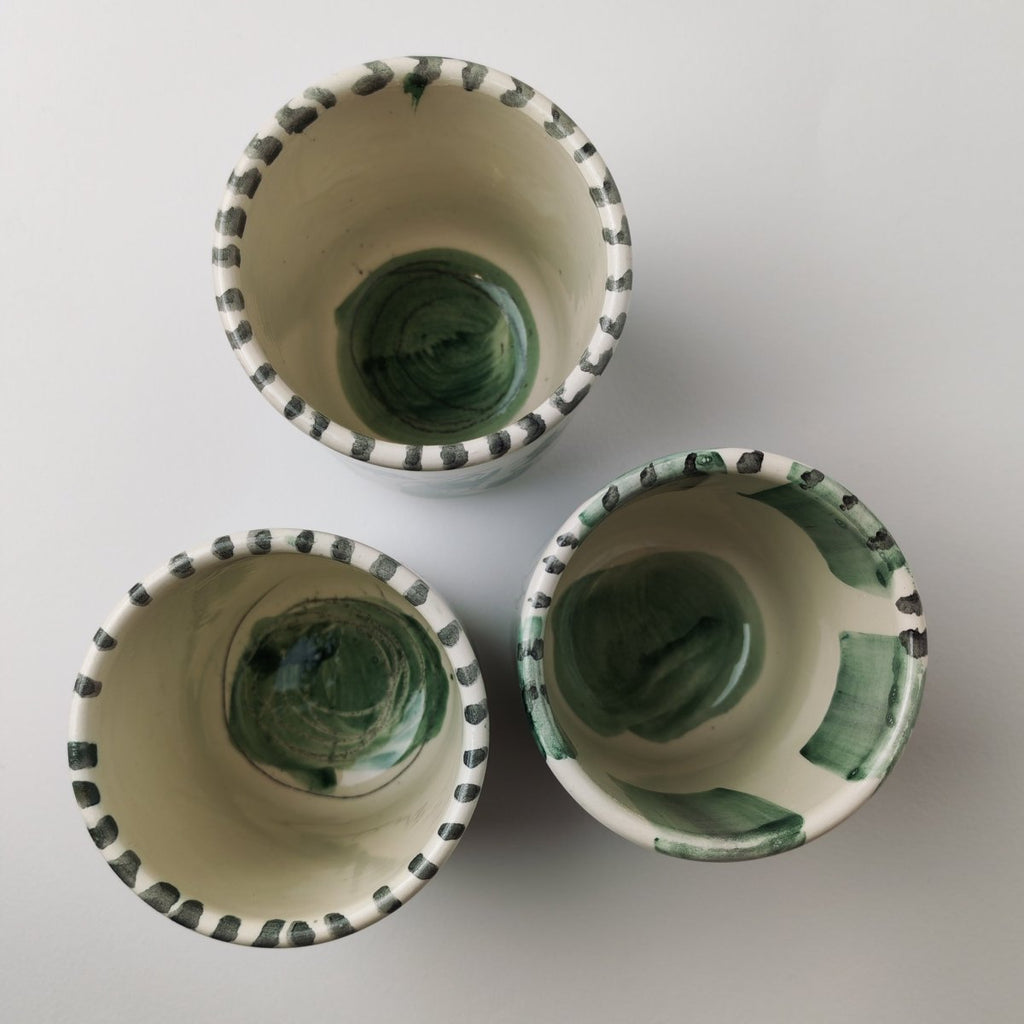 BICCHIERE ACQUA – LEGNO AGAPANTHUS VERDI CIPRESSO COMPLESSI - Mentelocale