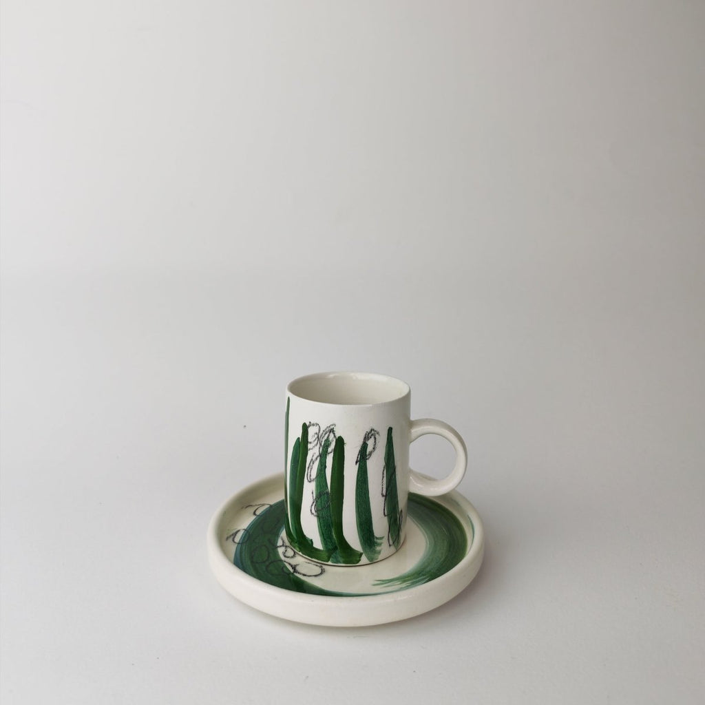 TAZZINA da caffe – CIPRESSO FOGLIE - Mentelocale